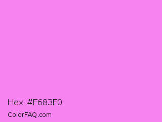 Hex #f683f0 Color Image
