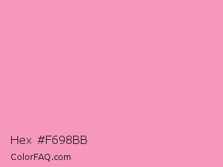 Hex #f698bb Color Image