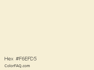 Hex #f6efd5 Color Image