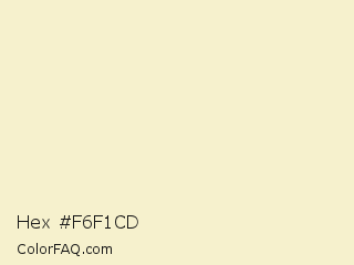 Hex #f6f1cd Color Image