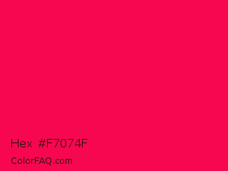 Hex #f7074f Color Image