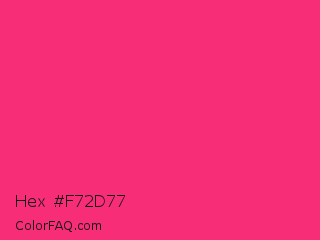 Hex #f72d77 Color Image