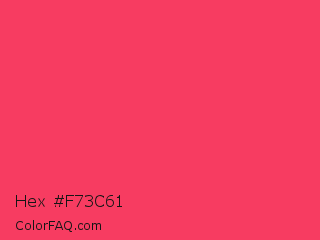 Hex #f73c61 Color Image