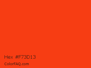 Hex #f73d13 Color Image
