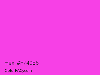 Hex #f740e6 Color Image