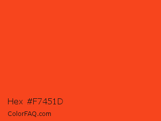 Hex #f7451d Color Image