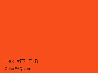 Hex #f74e1b Color Image