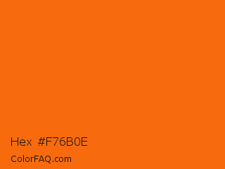 Hex #f76b0e Color Image