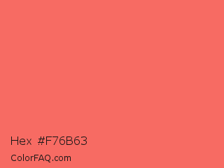 Hex #f76b63 Color Image