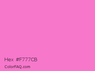 Hex #f777cb Color Image