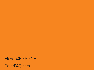 Hex #f7851f Color Image