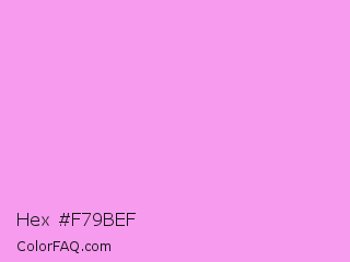 Hex #f79bef Color Image