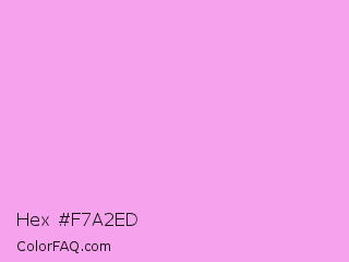 Hex #f7a2ed Color Image