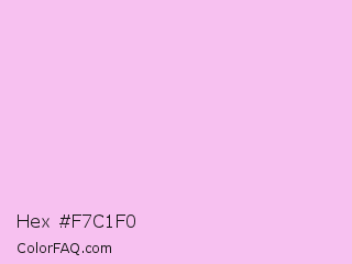Hex #f7c1f0 Color Image