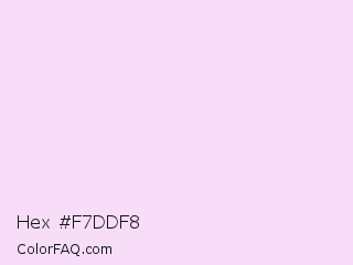 Hex #f7ddf8 Color Image