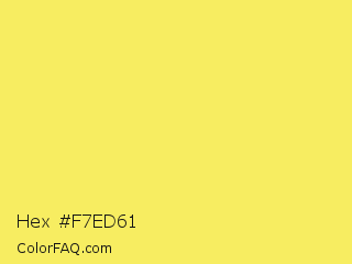 Hex #f7ed61 Color Image