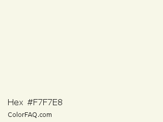 Hex #f7f7e8 Color Image