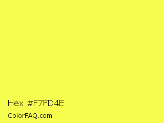 Hex #f7fd4e Color Image