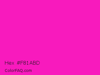 Hex #f81abd Color Image