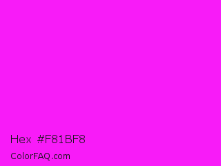 Hex #f81bf8 Color Image