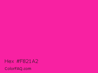 Hex #f821a2 Color Image