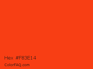Hex #f83e14 Color Image