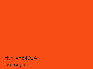 Hex #f84d14 Color Image