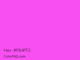 Hex #f84ff2 Color Image