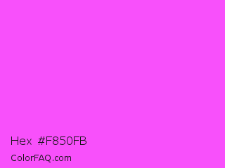 Hex #f850fb Color Image