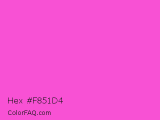 Hex #f851d4 Color Image