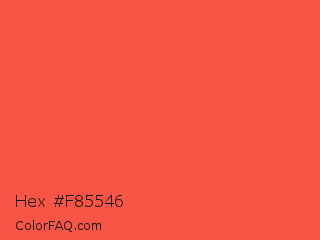 Hex #f85546 Color Image