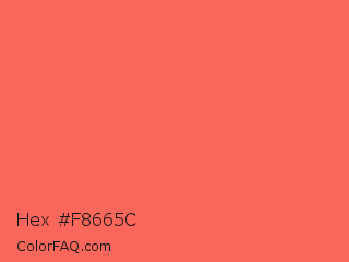 Hex #f8665c Color Image