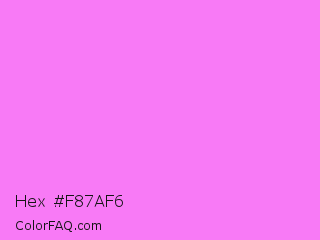 Hex #f87af6 Color Image