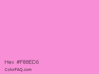 Hex #f88ed6 Color Image
