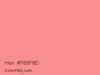 Hex #f88f8d Color Image