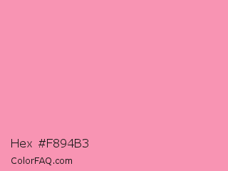 Hex #f894b3 Color Image