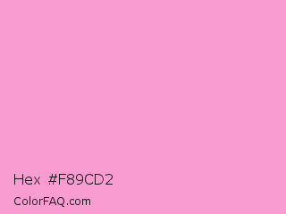 Hex #f89cd2 Color Image