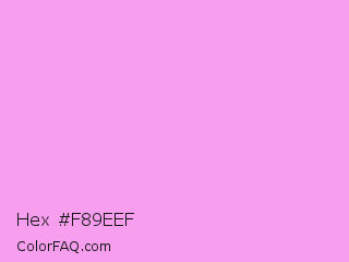 Hex #f89eef Color Image