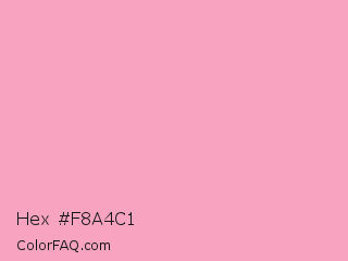Hex #f8a4c1 Color Image