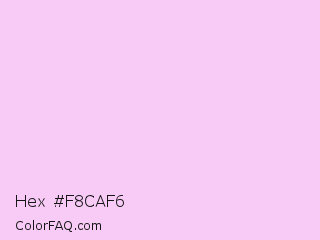 Hex #f8caf6 Color Image