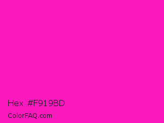 Hex #f919bd Color Image