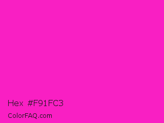 Hex #f91fc3 Color Image