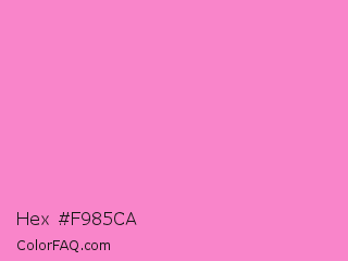 Hex #f985ca Color Image