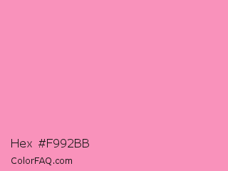 Hex #f992bb Color Image