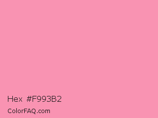 Hex #f993b2 Color Image