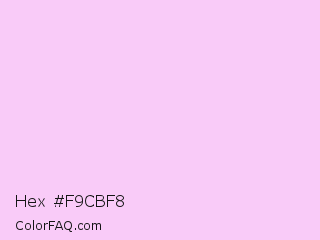 Hex #f9cbf8 Color Image