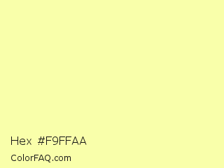Hex #f9ffaa Color Image