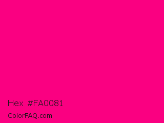 Hex #fa0081 Color Image