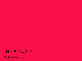 Hex #fa104a Color Image