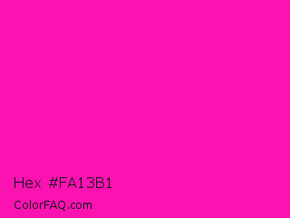 Hex #fa13b1 Color Image